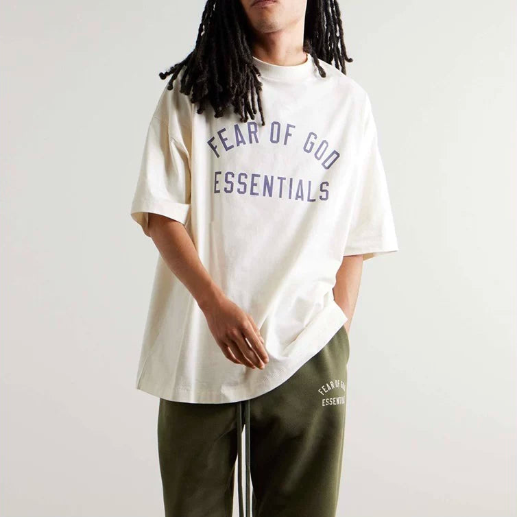 Fear of God Essentials Arc Logo Short-Sleeve T-Shirt Ivory white