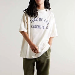 Fear of God Essentials Arc Logo Short-Sleeve T-Shirt Ivory white