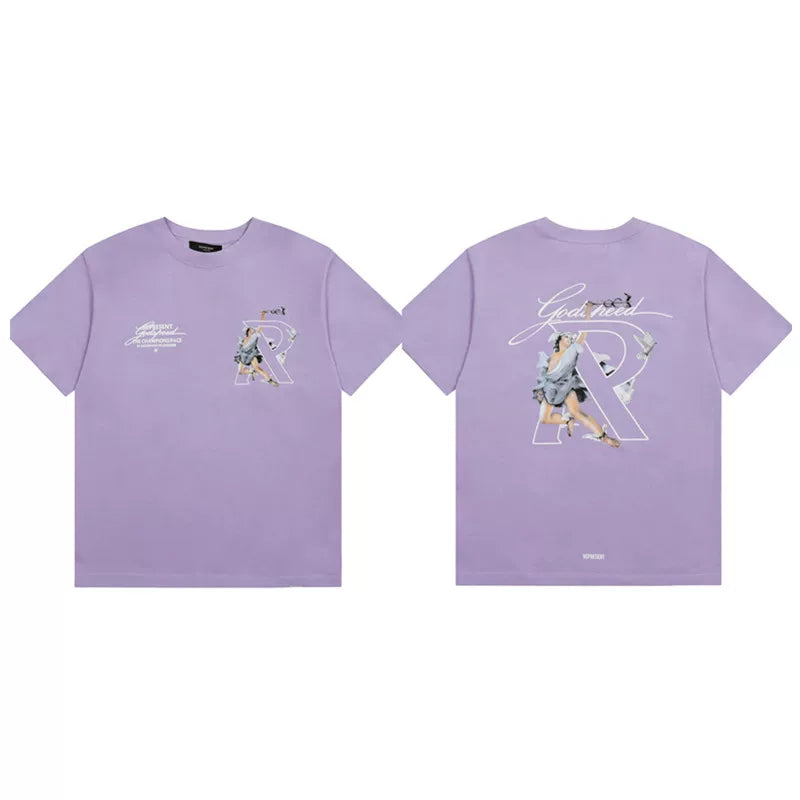 Represent "God Save Us" Graphic T-Shirt - Lilac