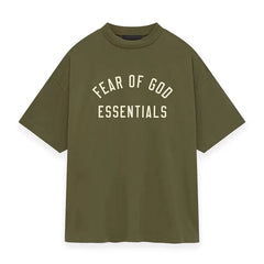 Fear of God Essentials Arc Logo Short-Sleeve T-Shirt Eternal green