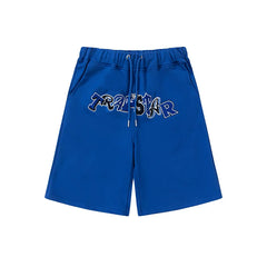 Trapstar Graffiti Logo Sweat Shorts - Royal Blue