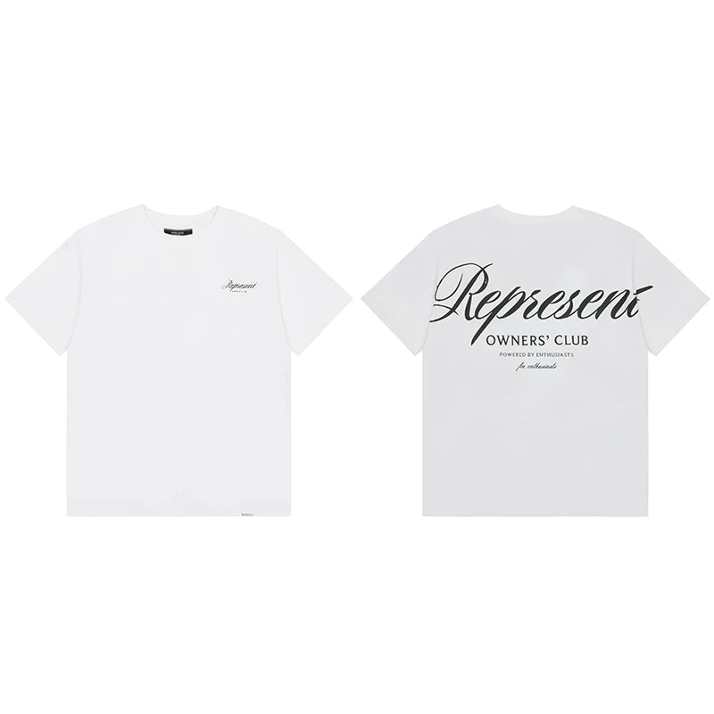 Represent Script Owners' Club Graphic T-Shirt - White/Black