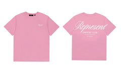 Represent Script Owners' Club Graphic T-Shirt - Pink/White