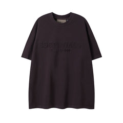 Fog Essentials T Shirts Spring/Summer FOG Duplex Embossed Letter Crew Neck Short Sleeves