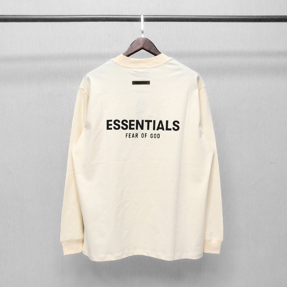 Fog Fear of God Essentials T Shirt Long Sleeve Back Three-Dimensional Letter Loose Couple T-shirt