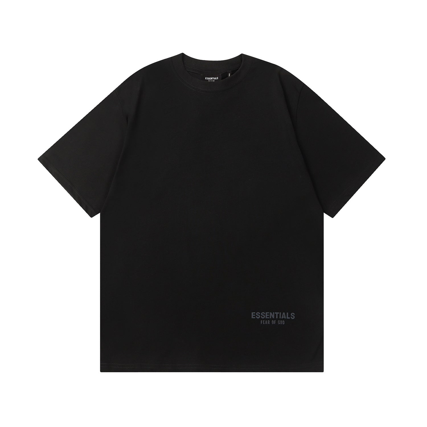 Fog Essentials T Shirts Spring/Summer FOG Reflective Perm Letters Crew Neck Short Sleeves