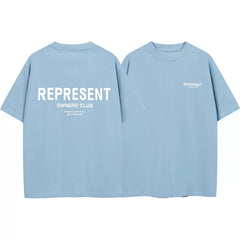 Represent Owners' Club Graphic T-Shirt - Light Blue/White
