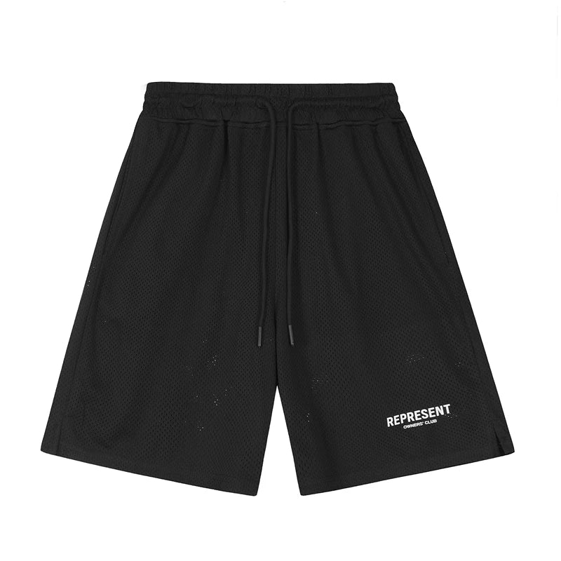 Represent 2023 Mesh Gym Shorts - Black