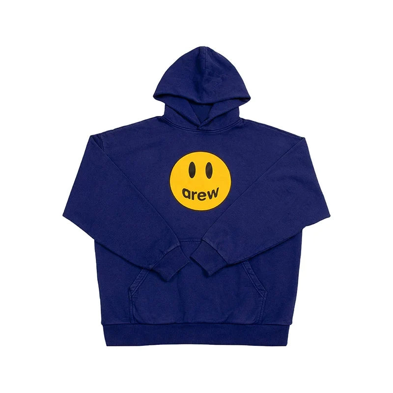 Drew House Smiley Face Pullover Hoodie, Navy Blue