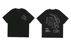 Represent Architectural 3D "R" Technical Graphic T-Shirt - Black