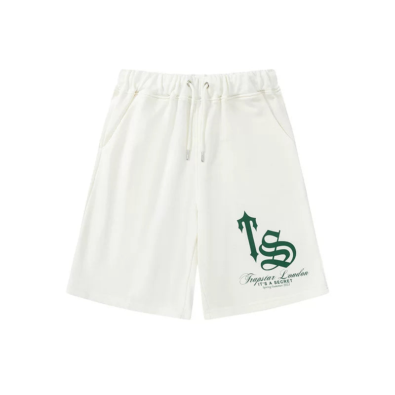 Trapstar London TS Monogram Sweat Shorts - Off-White/Green