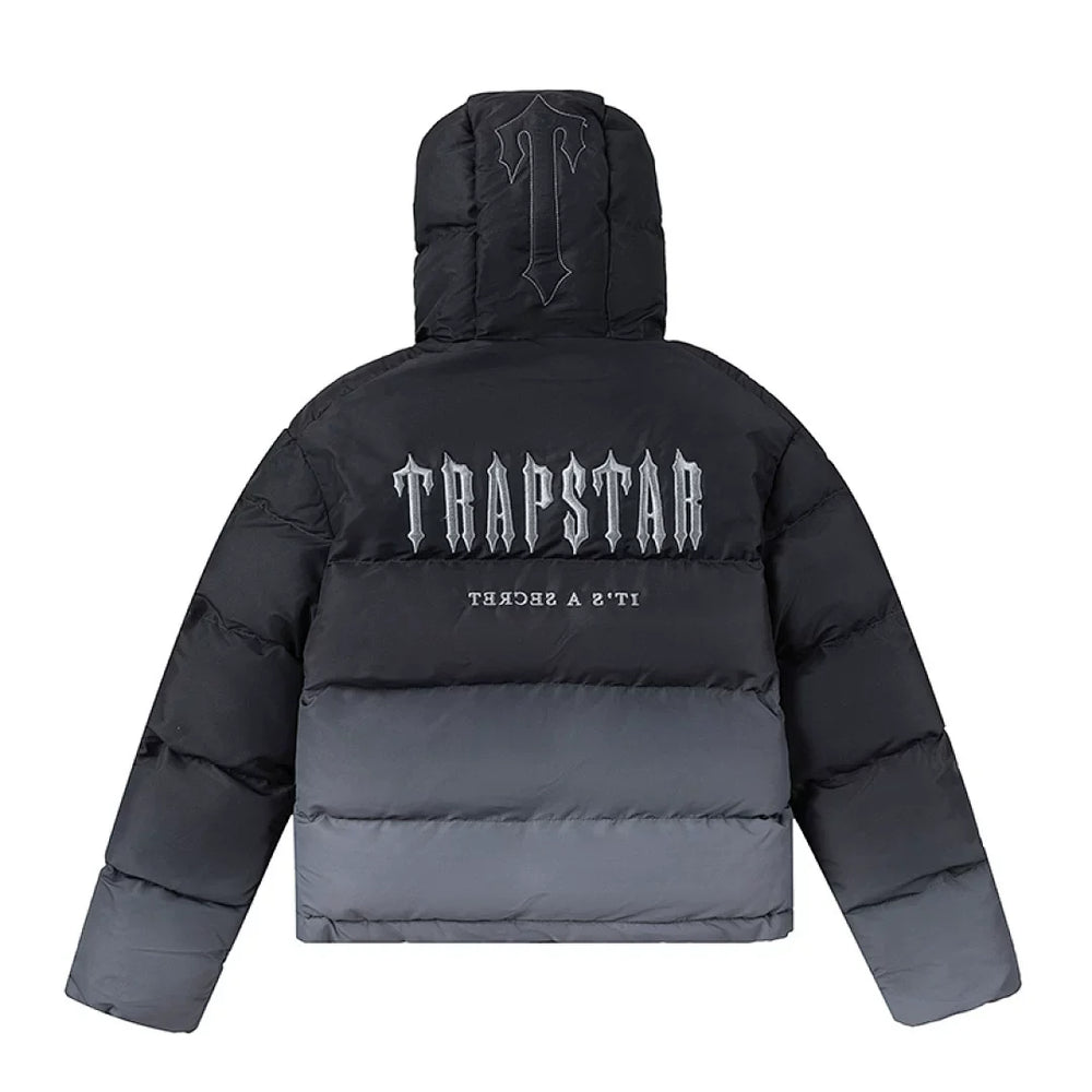 Trapstar Ombre Fade Puffer Jacket - Black/Grey