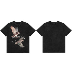 Represent Bird & Duck Nature Graphic T-Shirt - Vintage Black