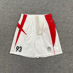 Represent Colorblock "93" Athletic Shorts - White/Red