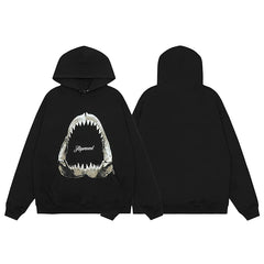 Represent Shark Jaws Graphic Heavyweight Hoodie - Black