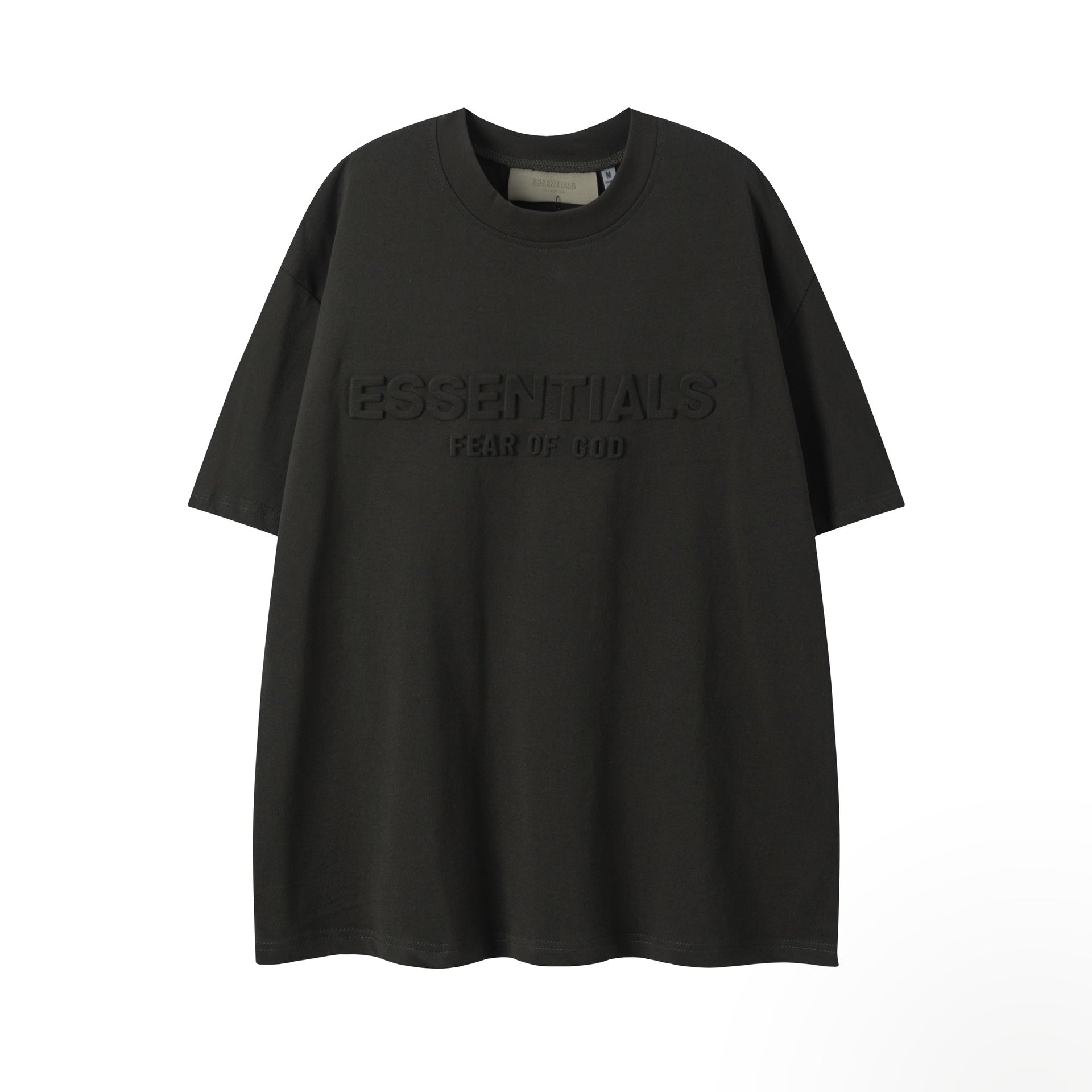 Fog Essentials T Shirts Spring/Summer FOG Duplex Embossed Letter Crew Neck Short Sleeves