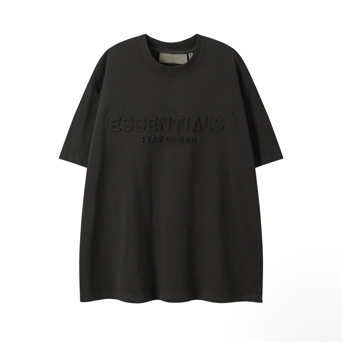Fog Essentials T Shirts Spring/Summer FOG Duplex Embossed Letter Crew Neck Short Sleeves