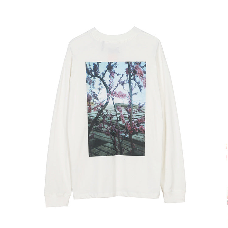 Fog Fear of God Essentials T Shirt Double Line Floral Long Sleeve High Street Loose Couple Bottoming Shirt Men