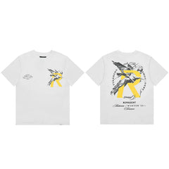 Represent "Standing on Shoulders" Angel "R" Graphic T-Shirt - Off-White