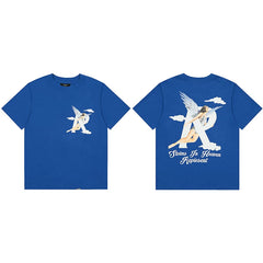 Represent "Storms In Heaven" Angel "R" Graphic T-Shirt - Royal Blue
