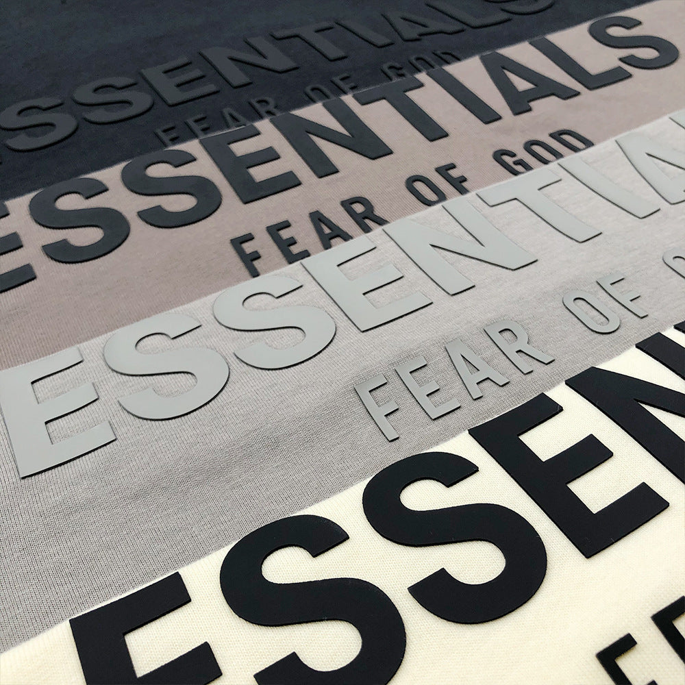 Fog Fear of God Essentials T Shirt Long Sleeve Back Three-Dimensional Letter Loose Couple T-shirt