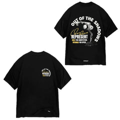 Represent "Out Of The Shadows" Machinery & Yellow Logo T-Shirt - Black