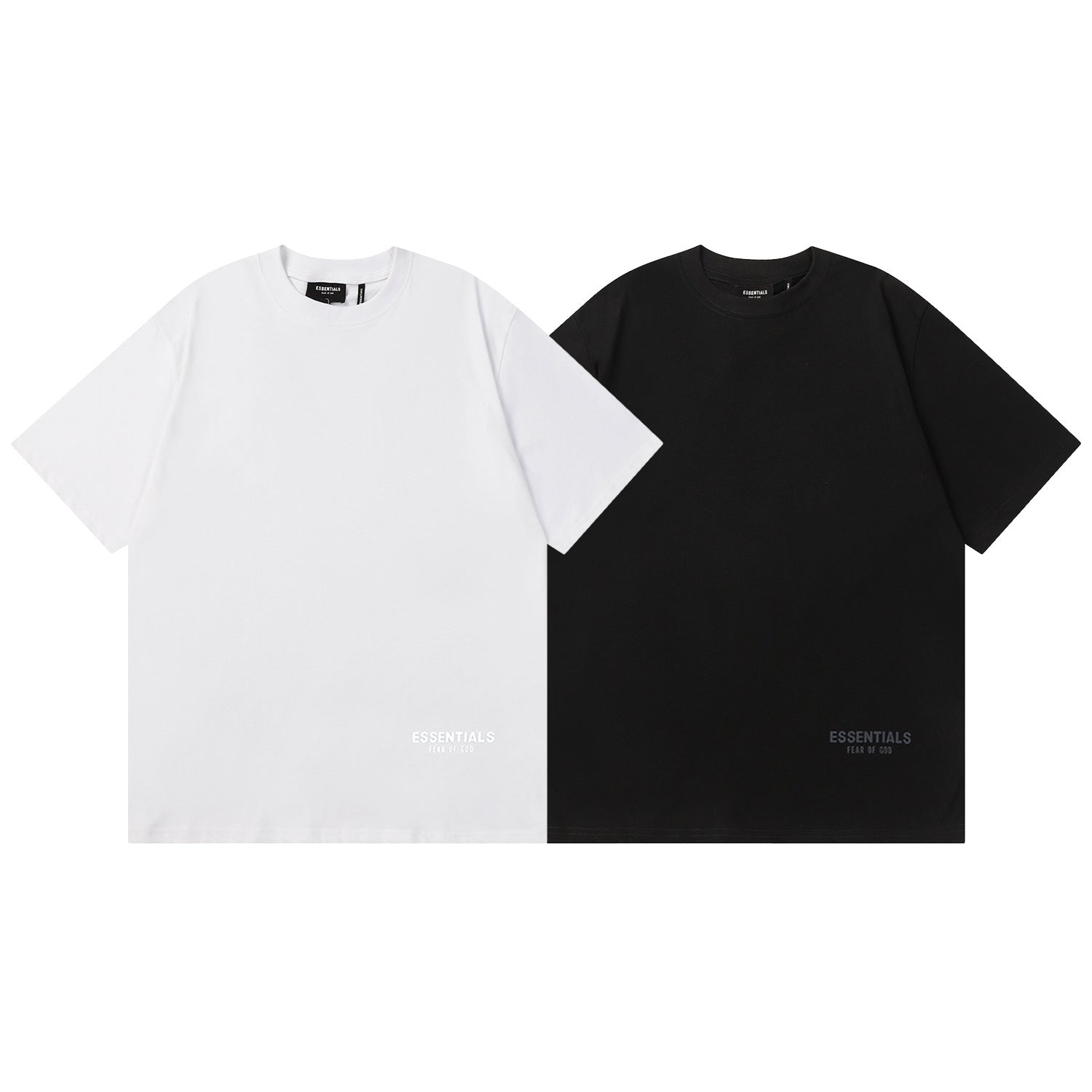 Fog Essentials T Shirts Spring/Summer FOG Reflective Perm Letters Crew Neck Short Sleeves