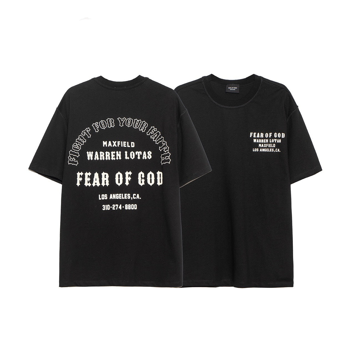 Fog Essentials T Shirts Spring/Summer FOG Sanskrit Alphabet Pattern Crew Neck Short Sleeves