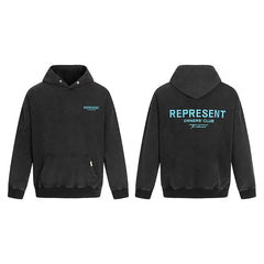 Represent Owners' Club Heavyweight Hoodie - Vintage Black/Blue