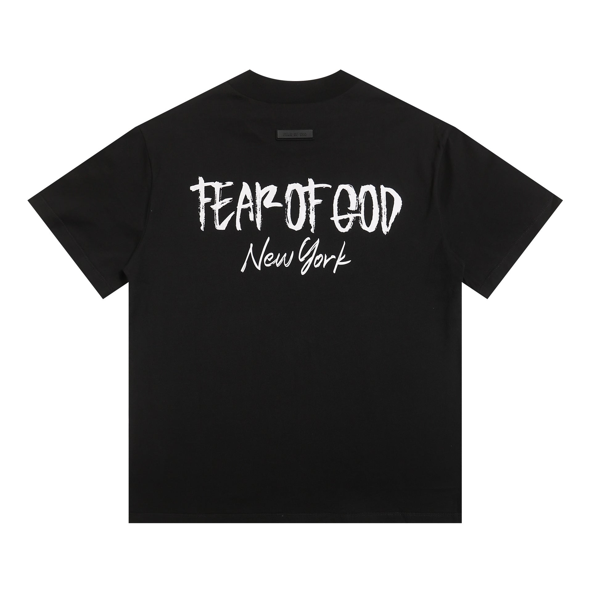 Fog Essentials T Shirts Letter Pattern Crew Neck Short Sleeves