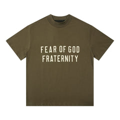 Fog Essentials T Shirts Autumn/Winter FOG Letter Crew Neck Short Sleeves