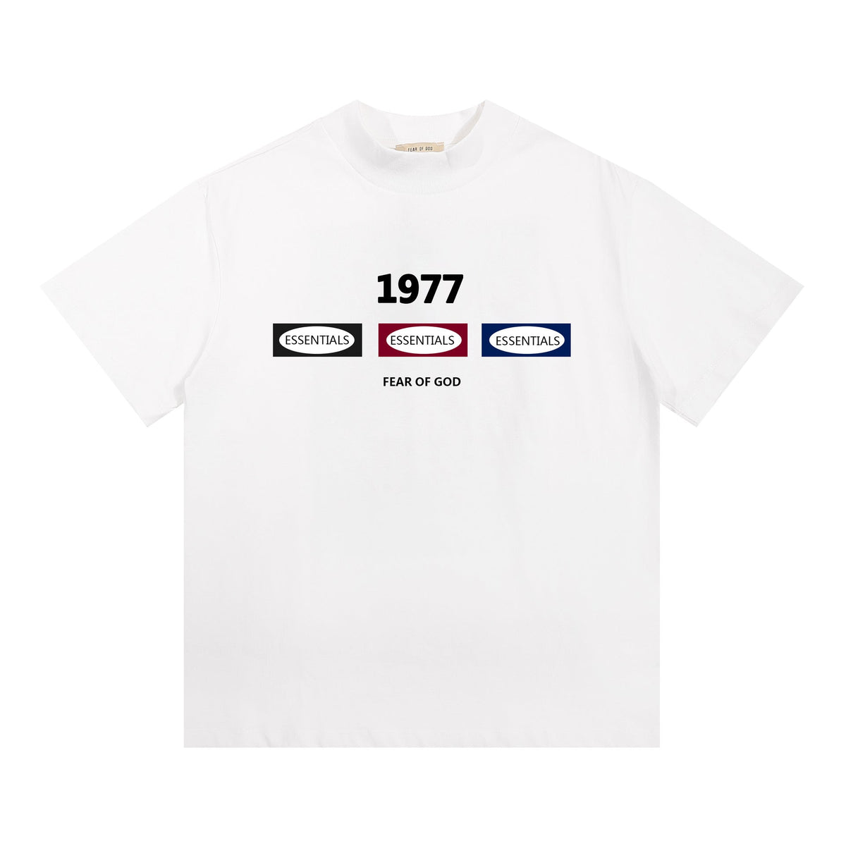 Fog Essentials T Shirts Spring/Summer FOG Letter Pattern Crew Neck Short Sleeves