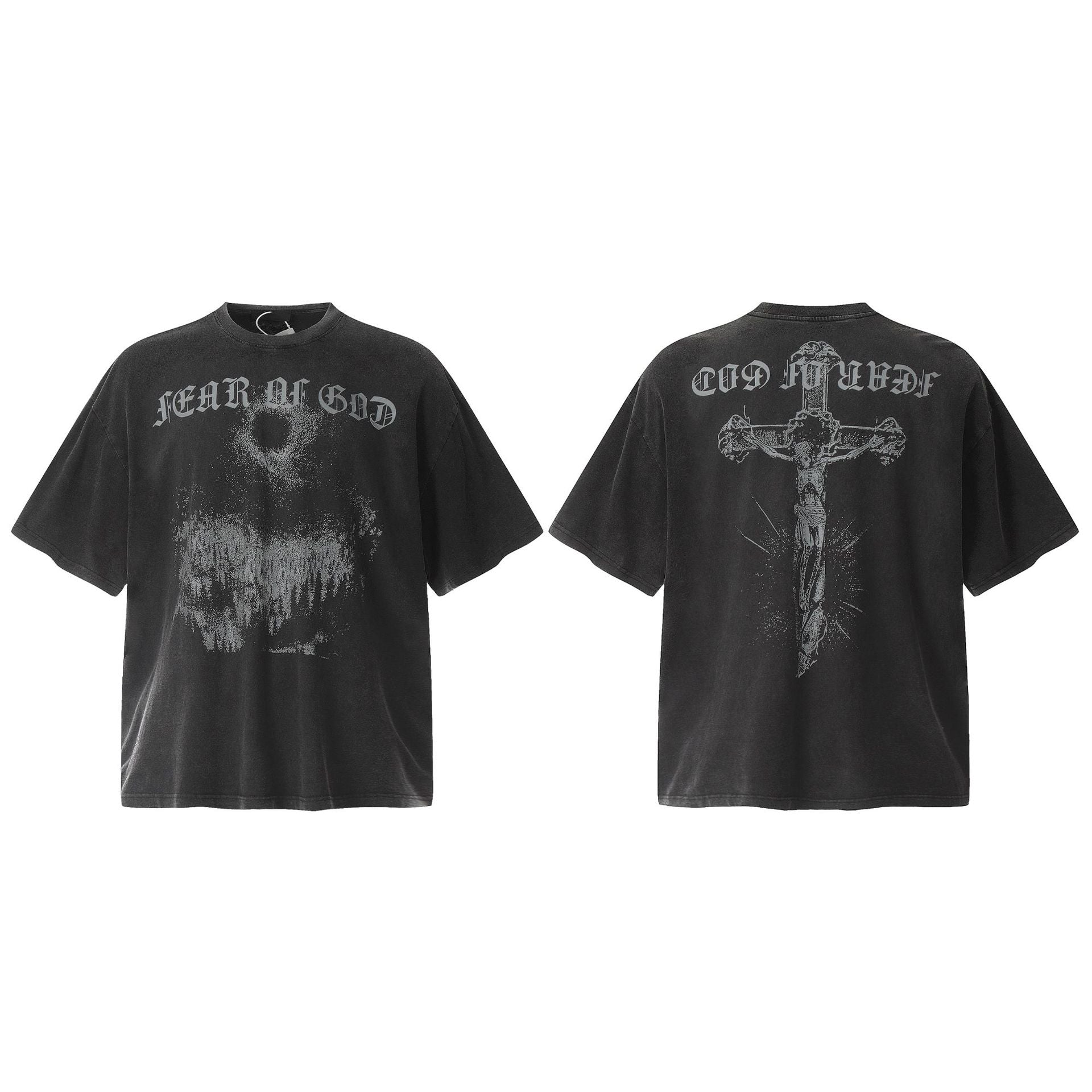 Fog Essentials T Shirts Spring and Summer FOG Washing Water Old Series Short Sleeves