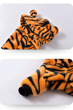 Cat Clothes Tiger Outfit Thermal Cotton-Padded Clothes Kitten Blue Cat British Shorthair Muppet Autumn and Winter Pet Dog Four-Legged Clothes