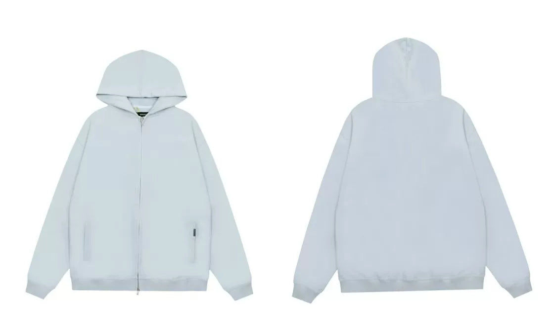 Represent Solid Heavyweight Zip-Up Hoodie - Light Blue