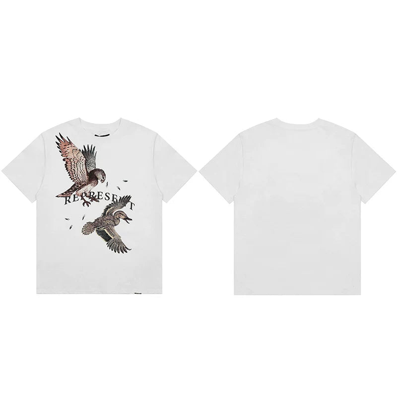 Represent Bird & Duck Nature Graphic T-Shirt - White
