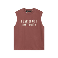Fog Essentials tank spring summer FOG letter crew neck vest