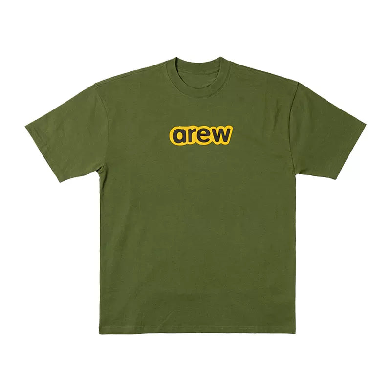 Drew House Logo Short Sleeve T‑Shirt, Olive Green