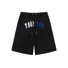 Trapstar Arch Logo Gothic Sweat Shorts - Black/Blue