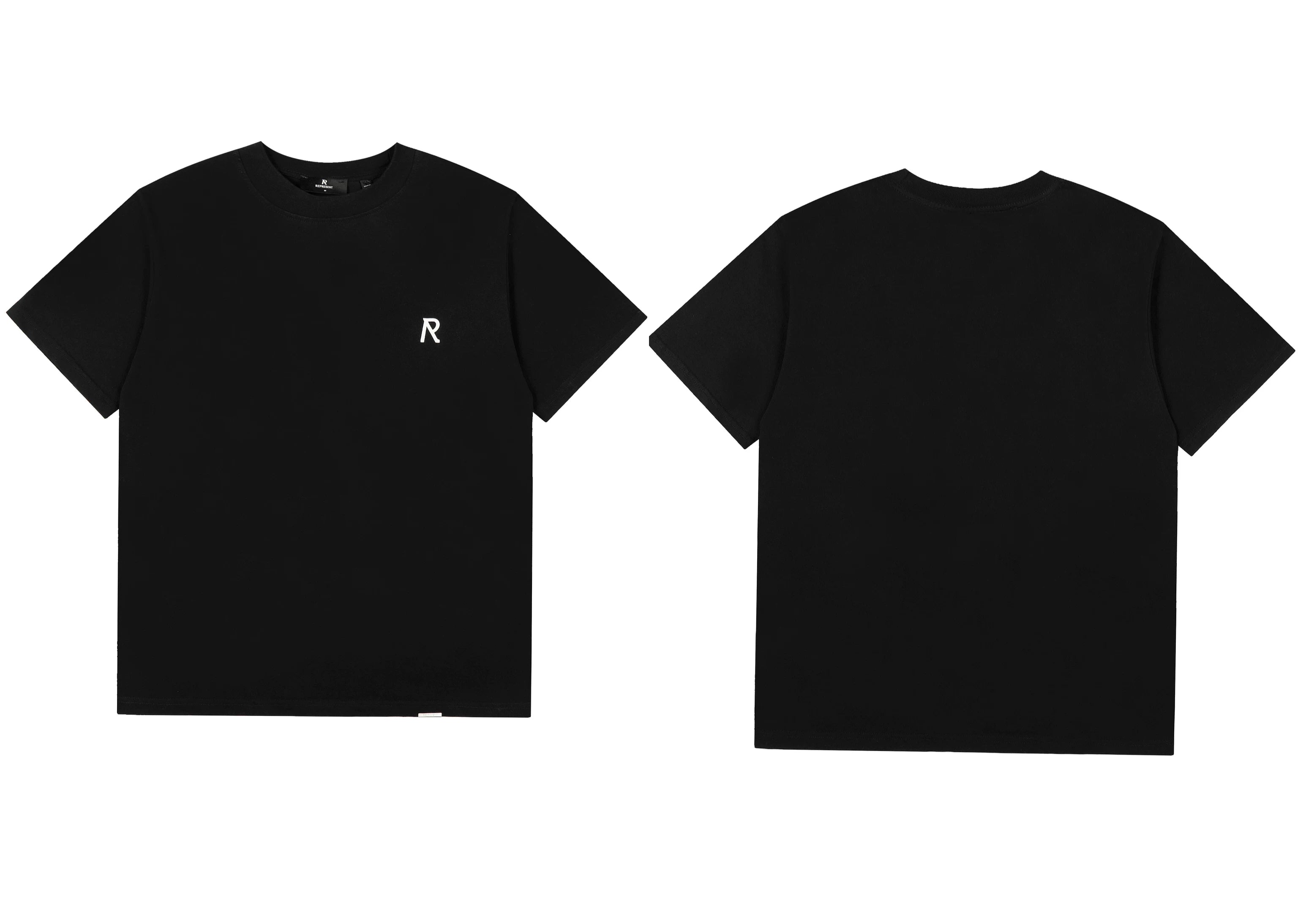 Represent Minimalist "R" Logo Basic T-Shirt - Black