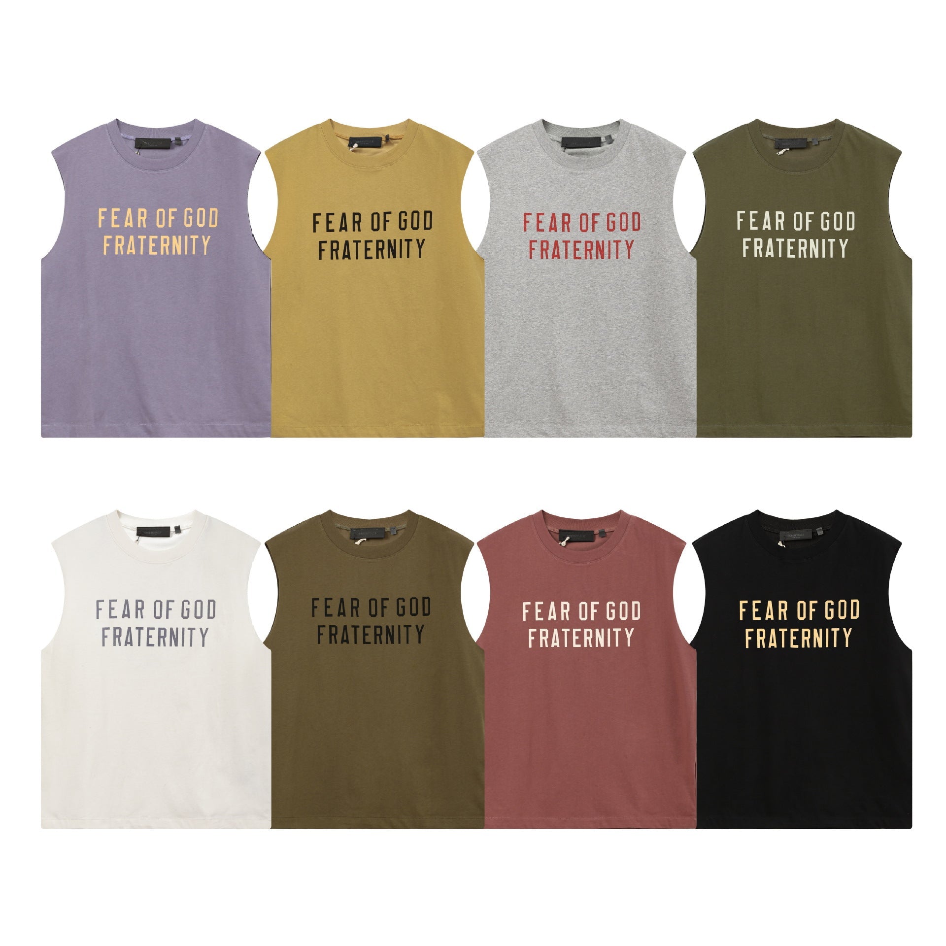 Fog Essentials tank spring summer FOG letter crew neck vest