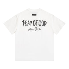 Fog Essentials T Shirts Letter Pattern Crew Neck Short Sleeves