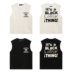 Fog Essentials tank spring summer FOG letter round neck pullover vest