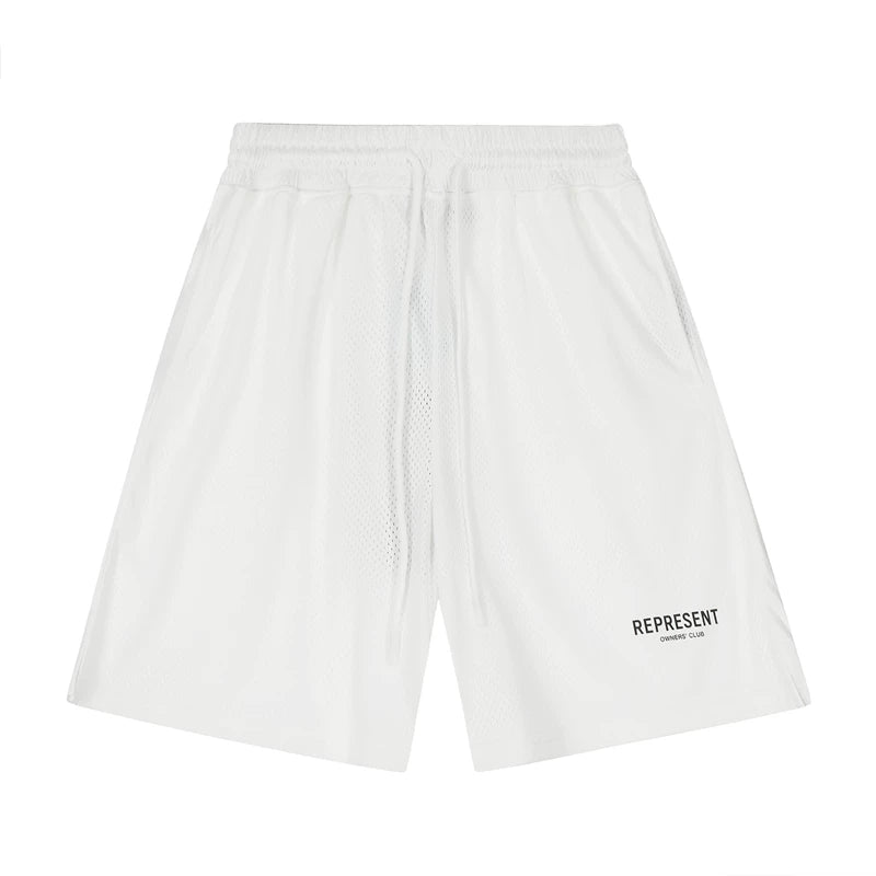 Represent 2023 Mesh Gym Shorts - White