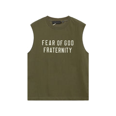 Fog Essentials tank spring summer FOG letter crew neck vest