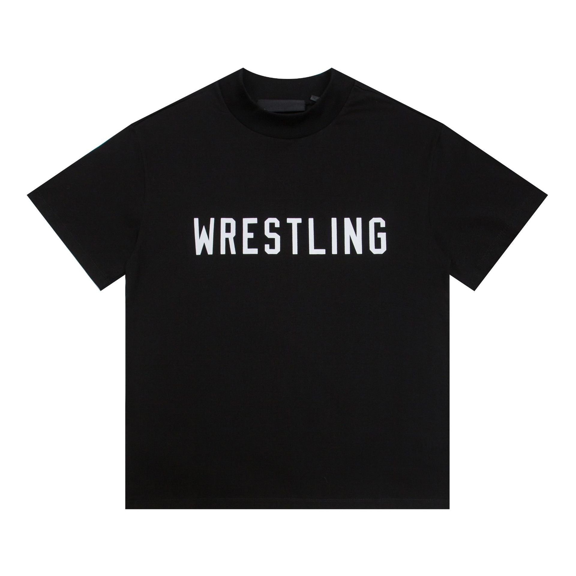 Fog Essentials T Shirts Autumn and Winter FOG Double Line Flocking Letter Crew Neck Short Sleeves