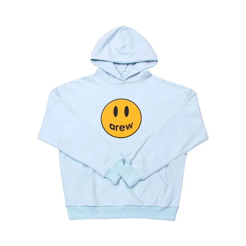 Drew House Smiley Face Pullover Hoodie, Light Blue