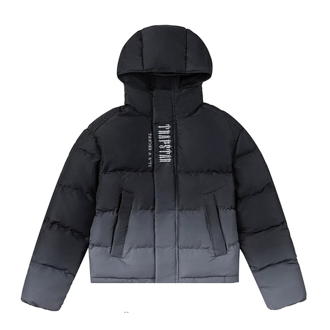 Trapstar Ombre Fade Puffer Jacket - Black/Grey