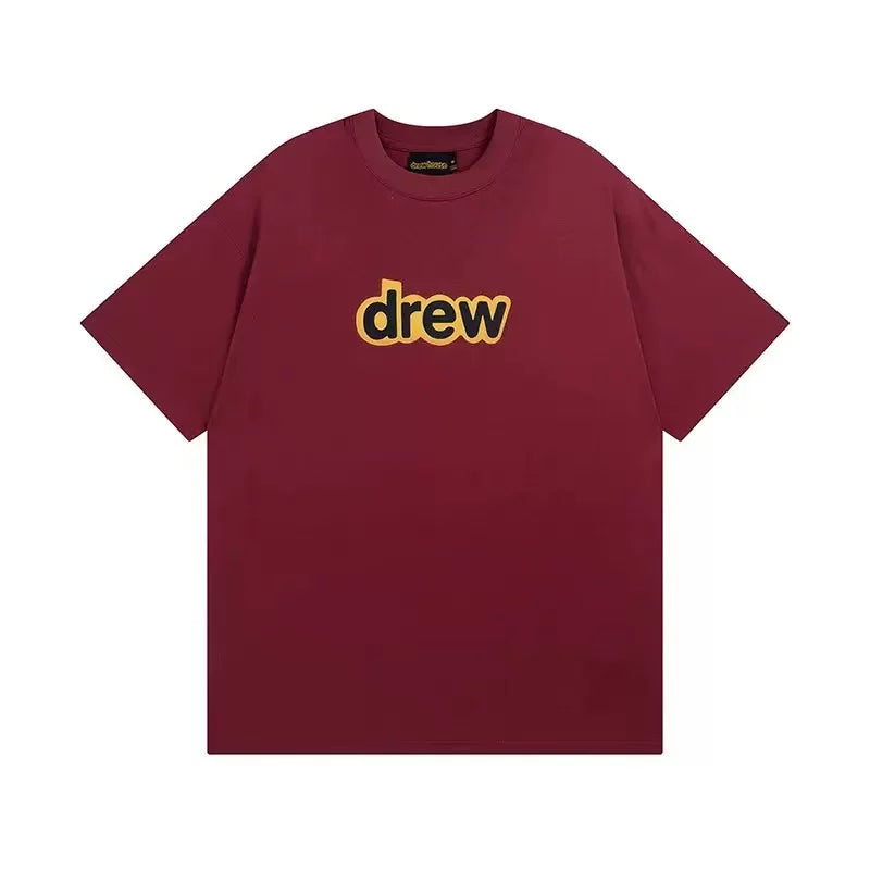 Drew House Logo Short Sleeve T‑Shirt, Burgundy