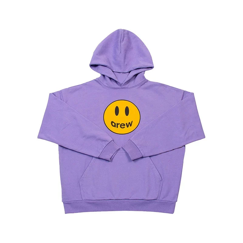 Drew House Smiley Face Pullover Hoodie, Lavender Purple